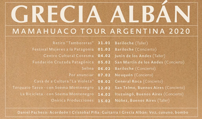 Desde Ecuador Grecia Albán viaja a Argentina para presentarse en Buenos Aires y en varias ciudades de la Patagonia