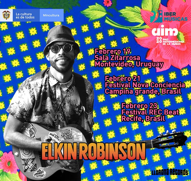 Desde la isla de Providencia en el Caribe colombiano, Elkin Robinson lleva su música a Uruguay y Brasil
