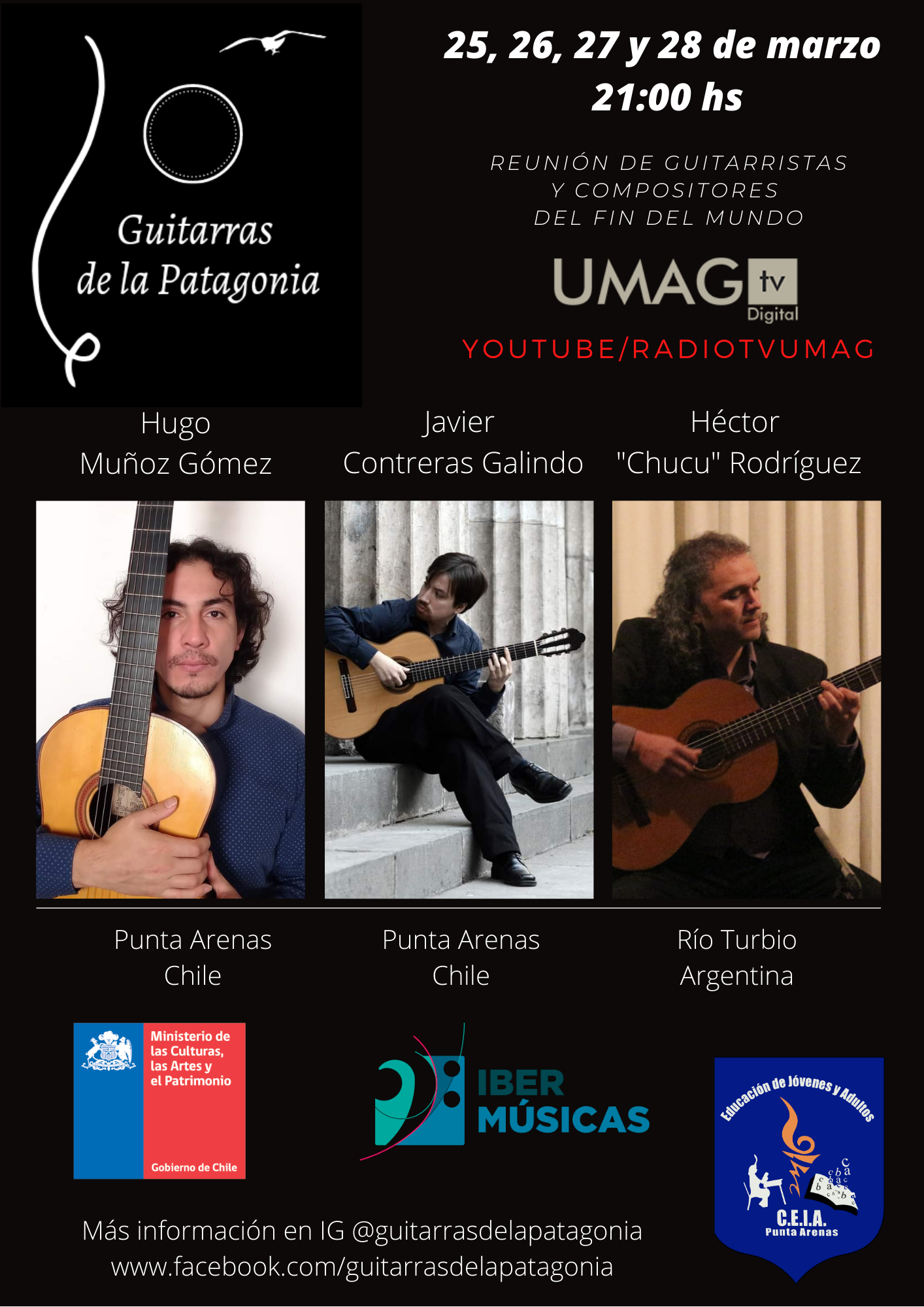 Com a participação de músicos chilenos e argentinos, será realizada uma edição virtual do festival “Guitarras a la patagonia”