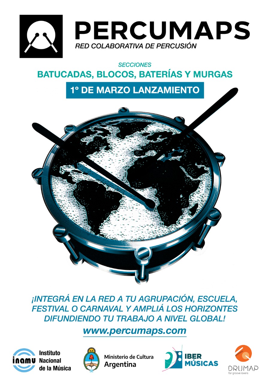 Percumaps, rede colaborativa de percussão, lança sua chamada para batucadas, blocos, baterías e murgas