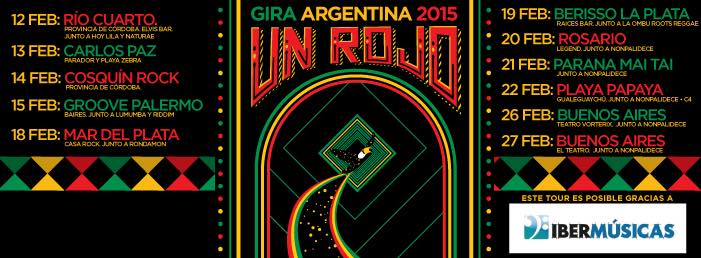 LA BANDA COSTARRICENSE UN ROJO REGGAE REALIZÓ SU GIRA POR ARGENTINA