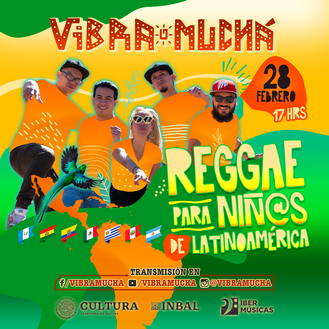 A banda Vibra Muchá do méxico realizou seu primeiro concerto no marco do projeto “Reggae à distância para a infância da américa latina”