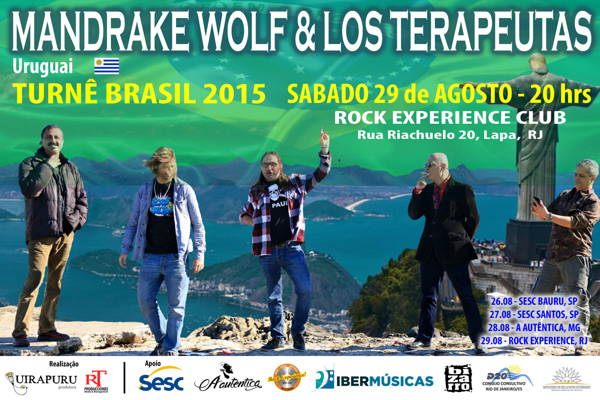 Mandrake Wolf y Los Terapeutas de Uruguay realizan una gira por Brasil