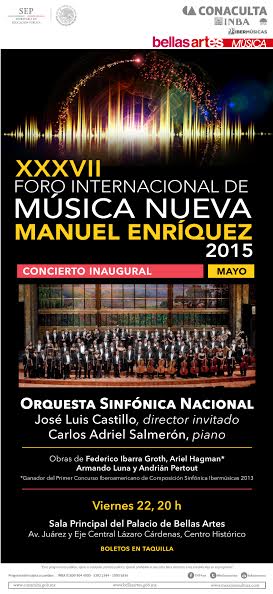 Se estrenó la obra ganadora del Primer Concurso Iberoamericano de Composición Sinfónica Ibermúsicas 2013 en el Palacio de Bellas Artes