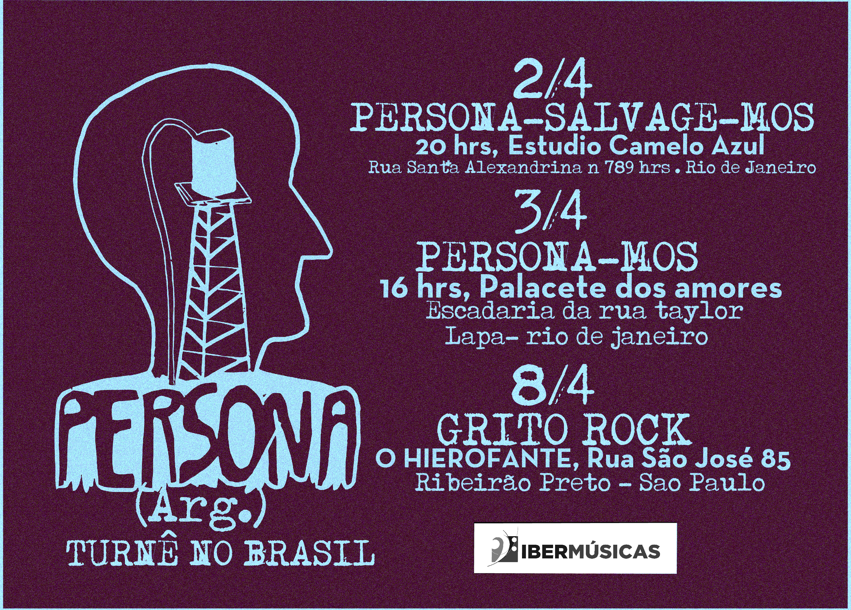 Desde Argentina el grupo PERSONA viaja a Brasil para presentarse en el FESTIVAL GRITO ROCK