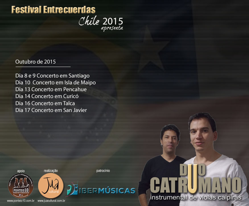 Catrumano, el dúo brasileño de violas caipiras, viaja a Chile para presentarse en el 16º Festival Internacional de Guitarra Entrecuerdas