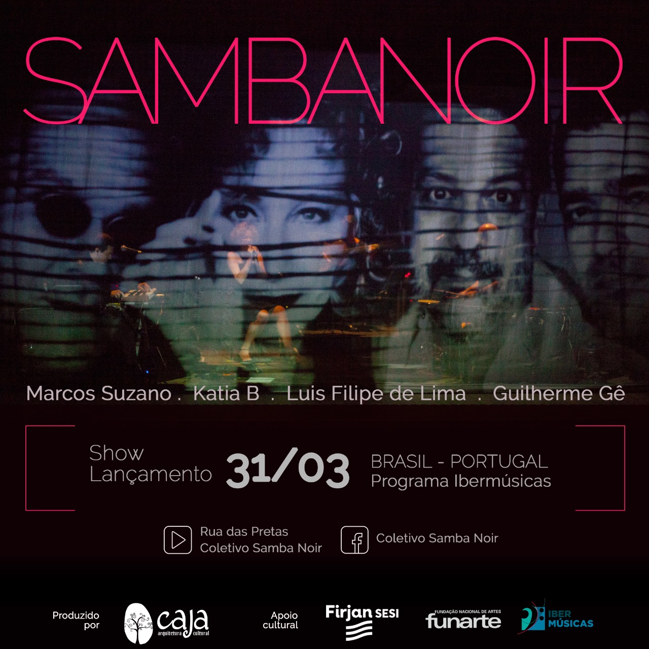 JÁ SE PODE DESFRUTAR DO SHOW DO COLETIVO SAMBA NOIR DO BRASIL NO WEB SITE DO MINI TEATRO DA CALÇADA DE LISBOA, PORTUGAL