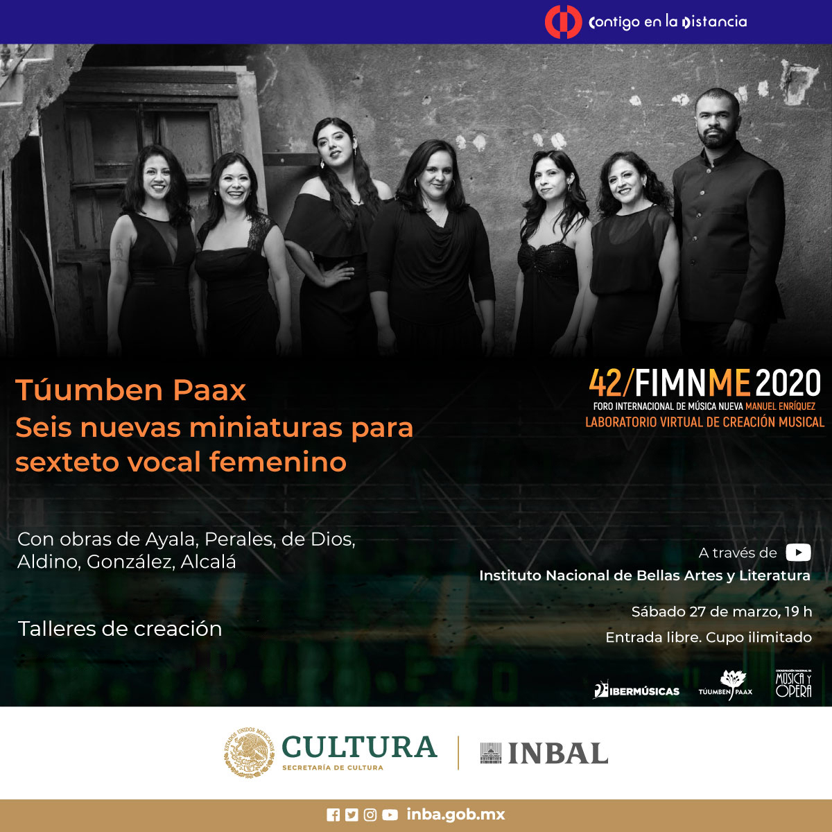 TÚUMBEN PAAX REALIZOU SEU ÚLTIMO CONCERTO NO MARCO DO 42 FORO INTERNACIONAL DE MÚSICA NUEVA MANUEL ENRÍQUEZ DE MÉXICO