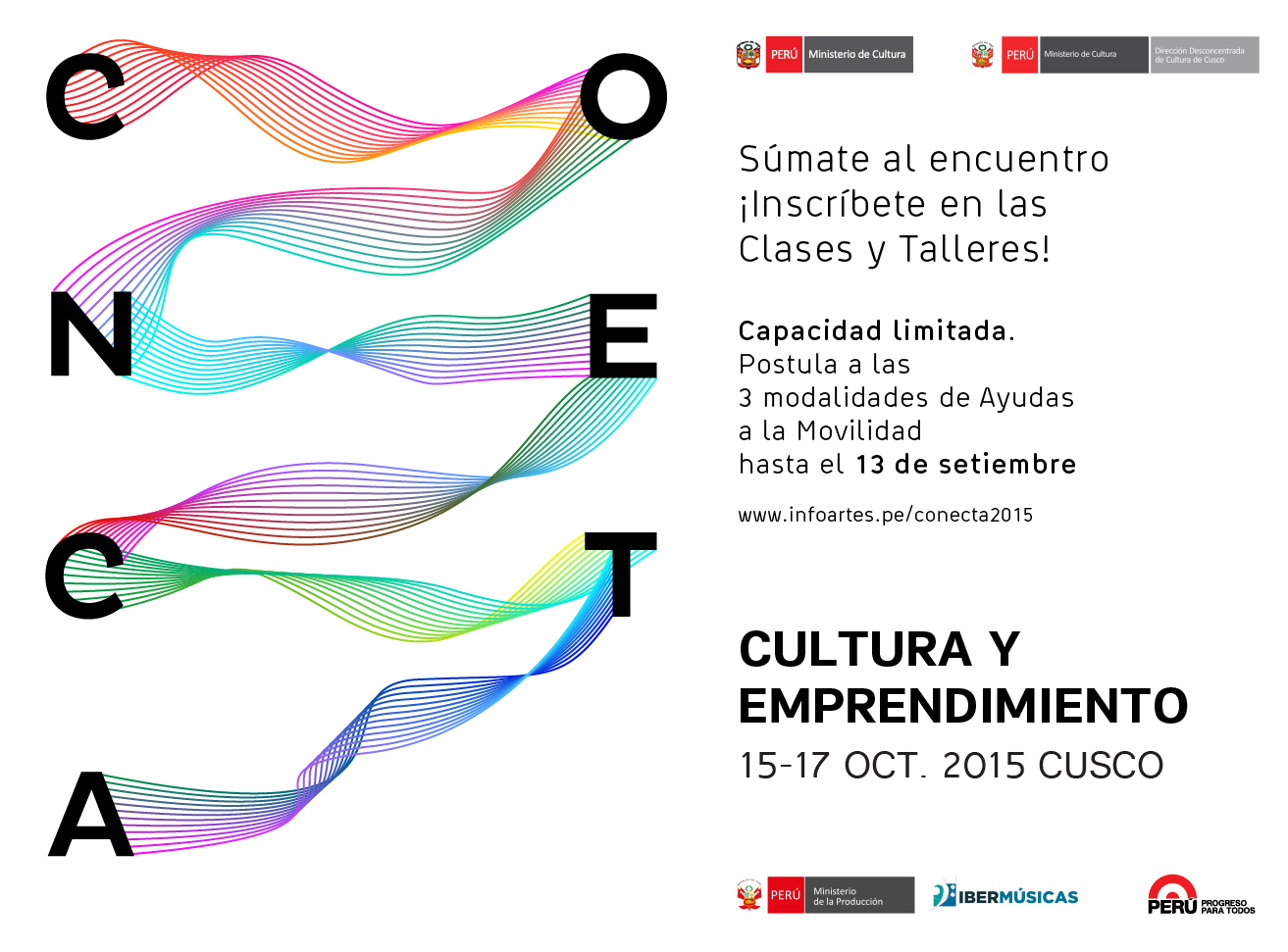 Evento que busca promover redes colaborativas en los sectores de artes escénicas, música y audiovisual, se realizará en la Casa de la Cultura de Cusco el 15, 16 y 17 de octubre.
