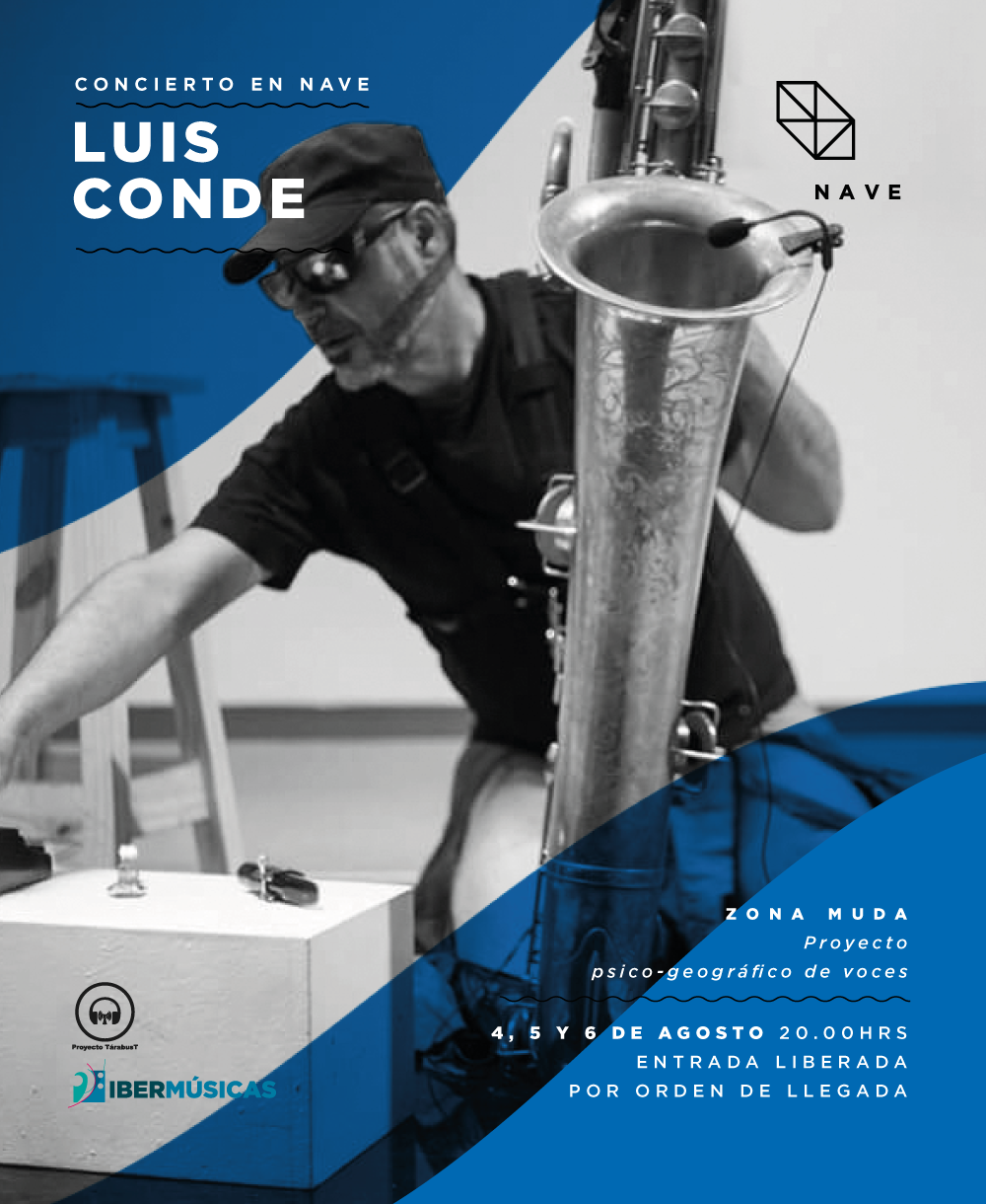 El músico argentino LUIS CONDE realizará los conciertos de cierre de su residencia en NAVE, el centro de creación y residencia de Chile