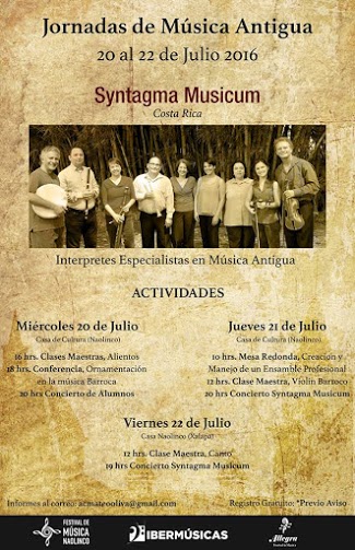 Desde Costa Rica SYNTAGMA MUSICUM viaja a México para participar en el festival MÚSICA ALLEGRA