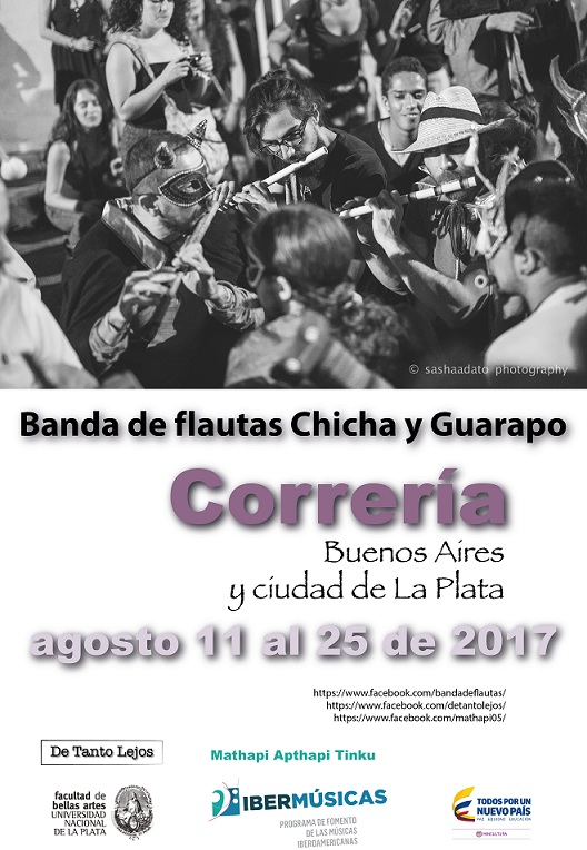 La Banda de Flautas Chicha y Guarapo viaja desde Colombia para realizar su Correría por Buenos Aires y La Plata, Argentina