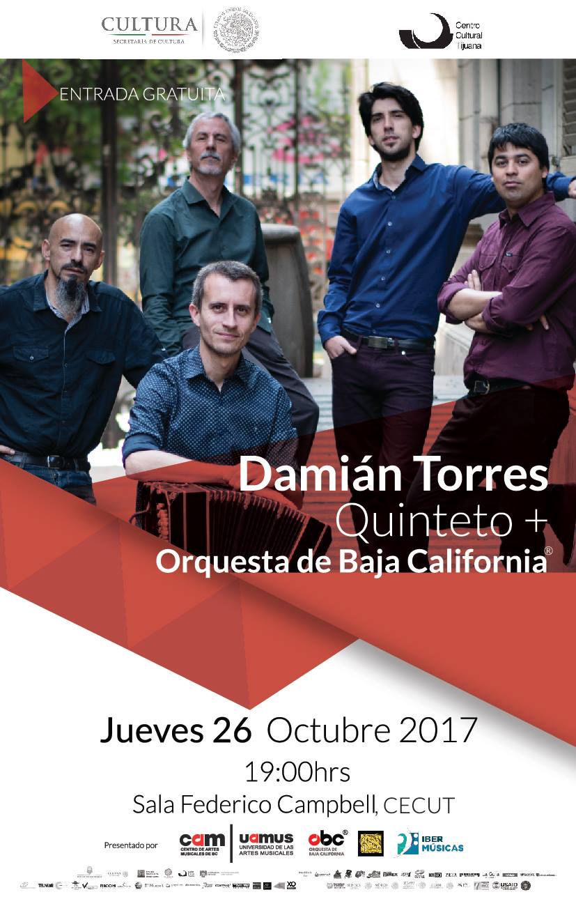 Desde la ciudad de Córdoba, Argentina, Damián Torres quinteto lleva su música hasta Baja California, México