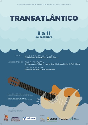 El dinámico Ensamble Transatlántico de Folk Chileno llevará su propuesta a la ciudad de Belo Horizonte, Brasil