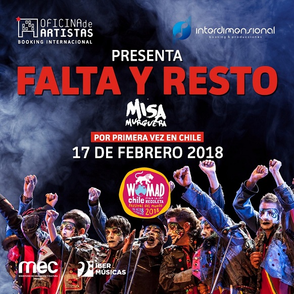 La mítica murga uruguaya Falta y Resto se presentará en el Festival Womad de Chile