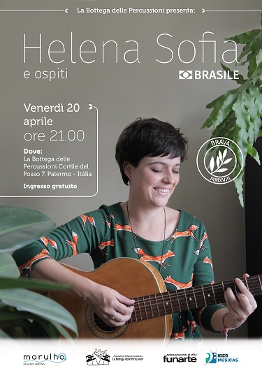 La cantante y compositora Helena Sofia inicia su residencia artística con la “Orchestra della Bottega delle Percussioni” en Palermo, Italia