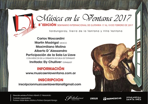 La octava edición del FESTIVAL MÚSICA EN LA VENTANA de Argentina recibirá al gran maestro mexicano MARTÍN MADRIGAL