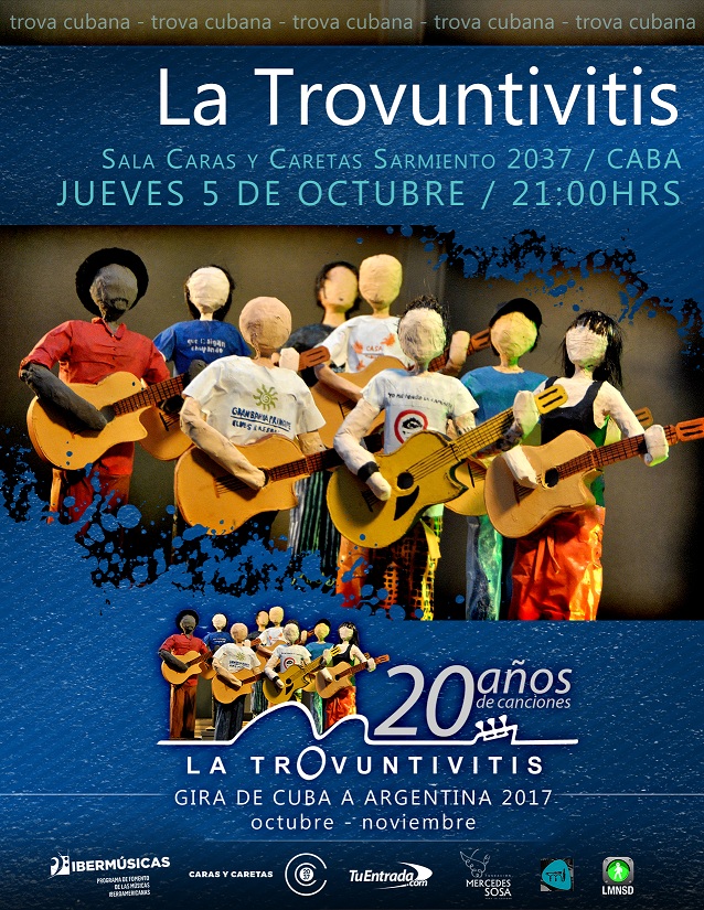 Desde Cuba llega a la Argentina La Trovuntivitis para realizar más de 20 conciertos en distintos escenarios del país