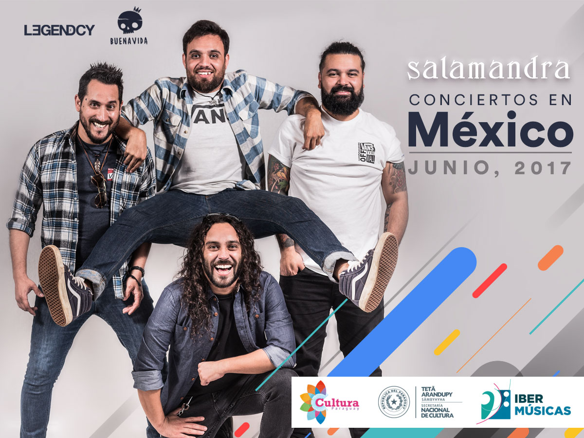 La banda de rock paraguaya Salamandra Ypacaraí realizará una gira por varias ciudades de México