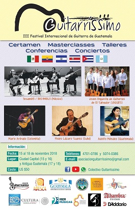 El cuarteto mexicano de guitarras 3NS4MBL3 se presentará en el III Festival de Guitarra de Guatemala realizando talleres y conciertos