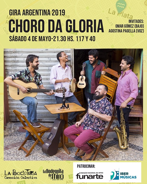 El grupo brasileño Choro da Glória viaja a la Argentina para brindar una serie de conciertos en las ciudades de La Plata y Buenos Aires