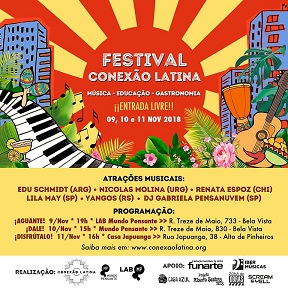 El festival Conexão Latina de São Paulo, Brasil, recibe en su programación a Edu Schmidt de Argentina