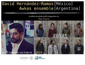 El compositor mexicano David Hernández Ramos realizará su residencia compositiva con AWKAS ensemble en Francia