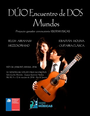 Encuentro de dos Mundos, el dúo chileno de guitarra y canto lírico se presentará en el Festival de Guitarra Fred Schneiter de Brasil