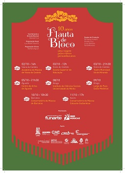 Flauta de Bloco, el grupo de flautas dulces de Pernambuco, Brasil lleva su propuesta de música tradicional pernambucana a diversas ciudades de Portugal