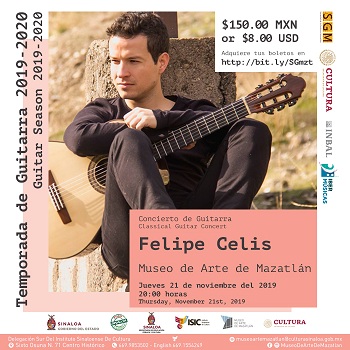 Se inicia la Temporada de Guitarra 2019 de la Sociedad de la Guitarra Mazatlán, Sinaloa, México