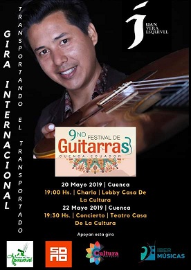 El guitarrista paraguayo Juan Vera Esquivel continúa con su gira que en mayo lo llevará al festival de guitarras de Cuenca, Ecuador, en donde seguirá difundiendo la técnica paraguaya del Transportado