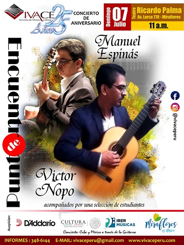 El gran guitarrista cubano-mexicano Manuel Espinás realizará conciertos en Lima junto al maestro peruano Víctor Ñopo