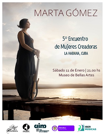 La cantante y compositora colombiana Marta Gómez será parte de la programación del “Quinto Encuentro de Mujeres Creadoras” en La Habana, Cuba