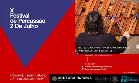 La extensa gira del gran marimbista mexicano Javier Nandayapa lo lleva en el mes de agosto a Argentina, Chile y Brasil