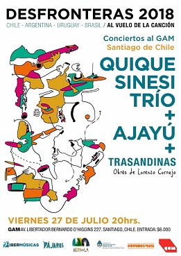 El conjunto argentino Quique Sinesi Trío comienza su gira “Desfronteras 2018” en Santiago de Chile