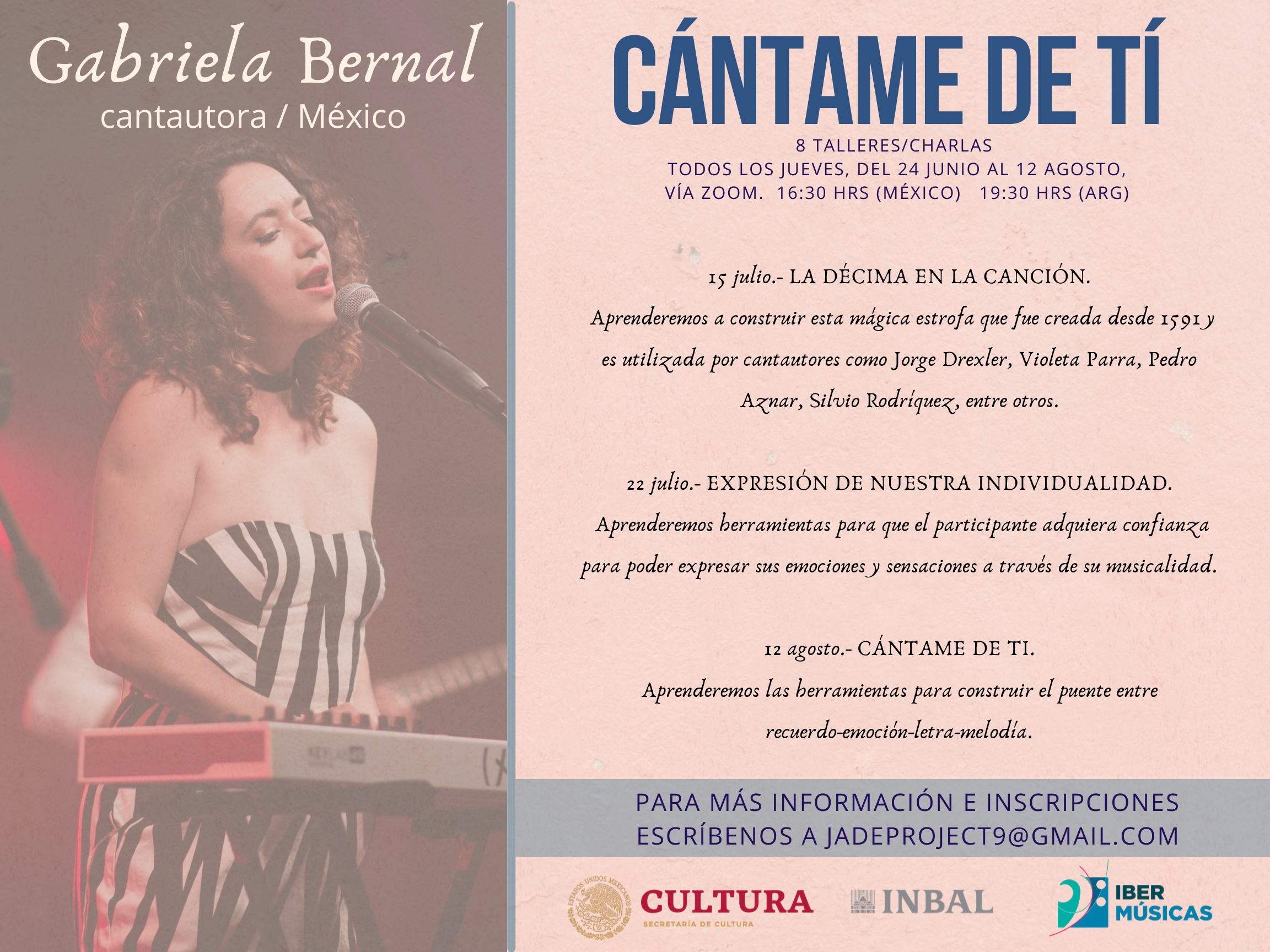 Continuam os encontros virtuais “Cántame de Ti – Mulheres criando música”