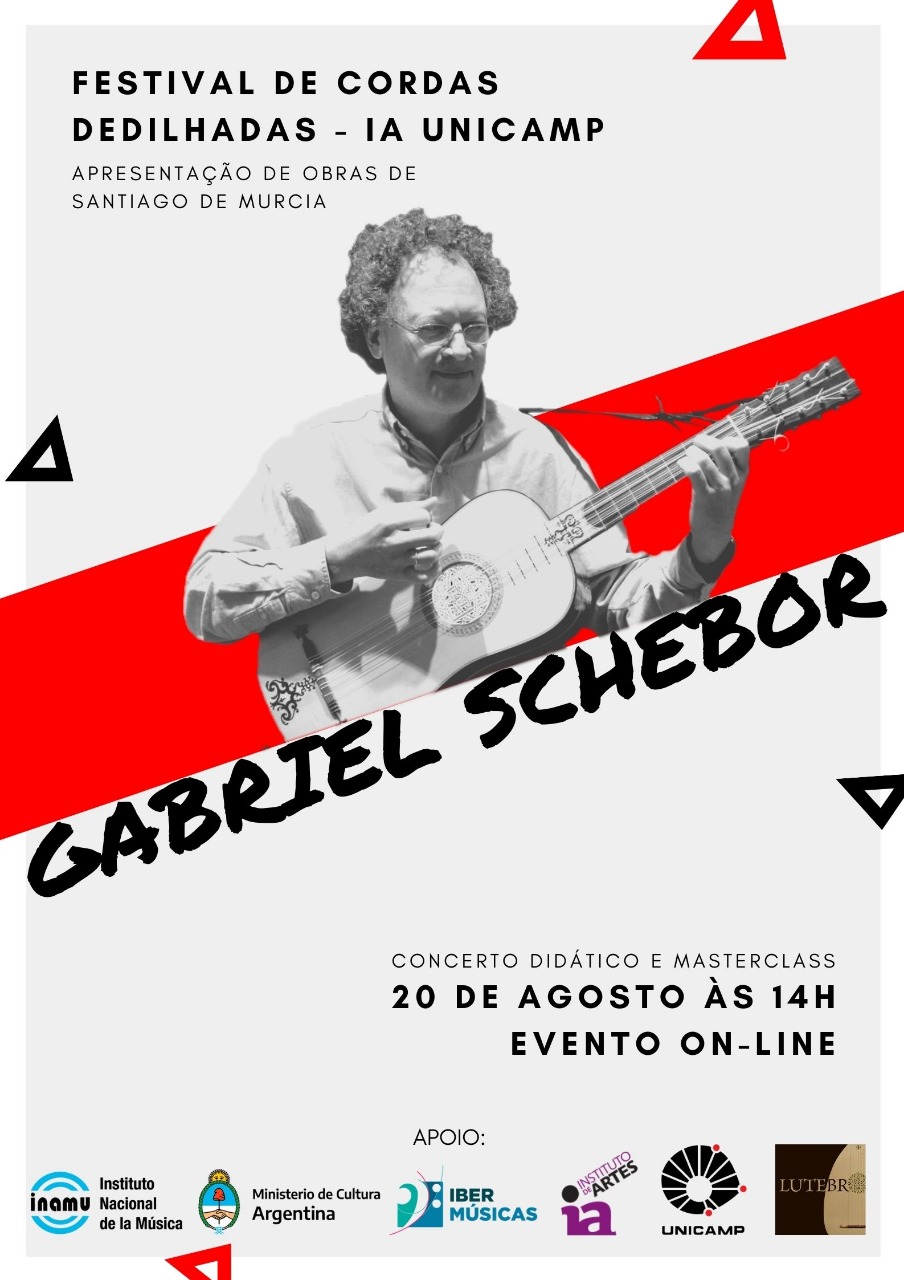 El maestro Gabriel Schebor de Argentina, destacado intérprete de la guitarra barroca, participará de diversas actividades dentro del Festival de Cuerdas Punteadas IA UNICAMP