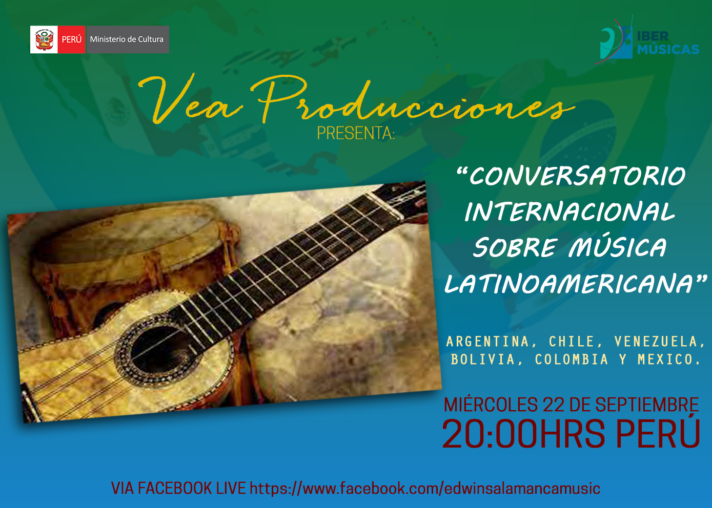 De Tacna, Peru, Edwin Salamanca continua seu ciclo de encontros realizando nesta ocasião um bate-papo internacional sobre música latino-americana