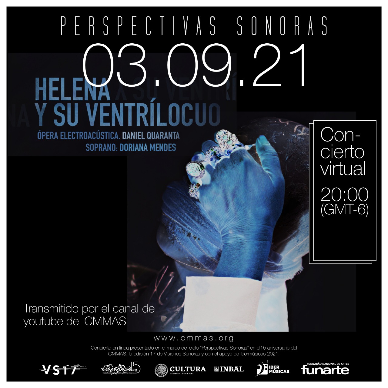 Daniel Quaranta e Doriana Mendes do Brasil estream no CMMAS do México a obra “Helena e seu ventríloquo”