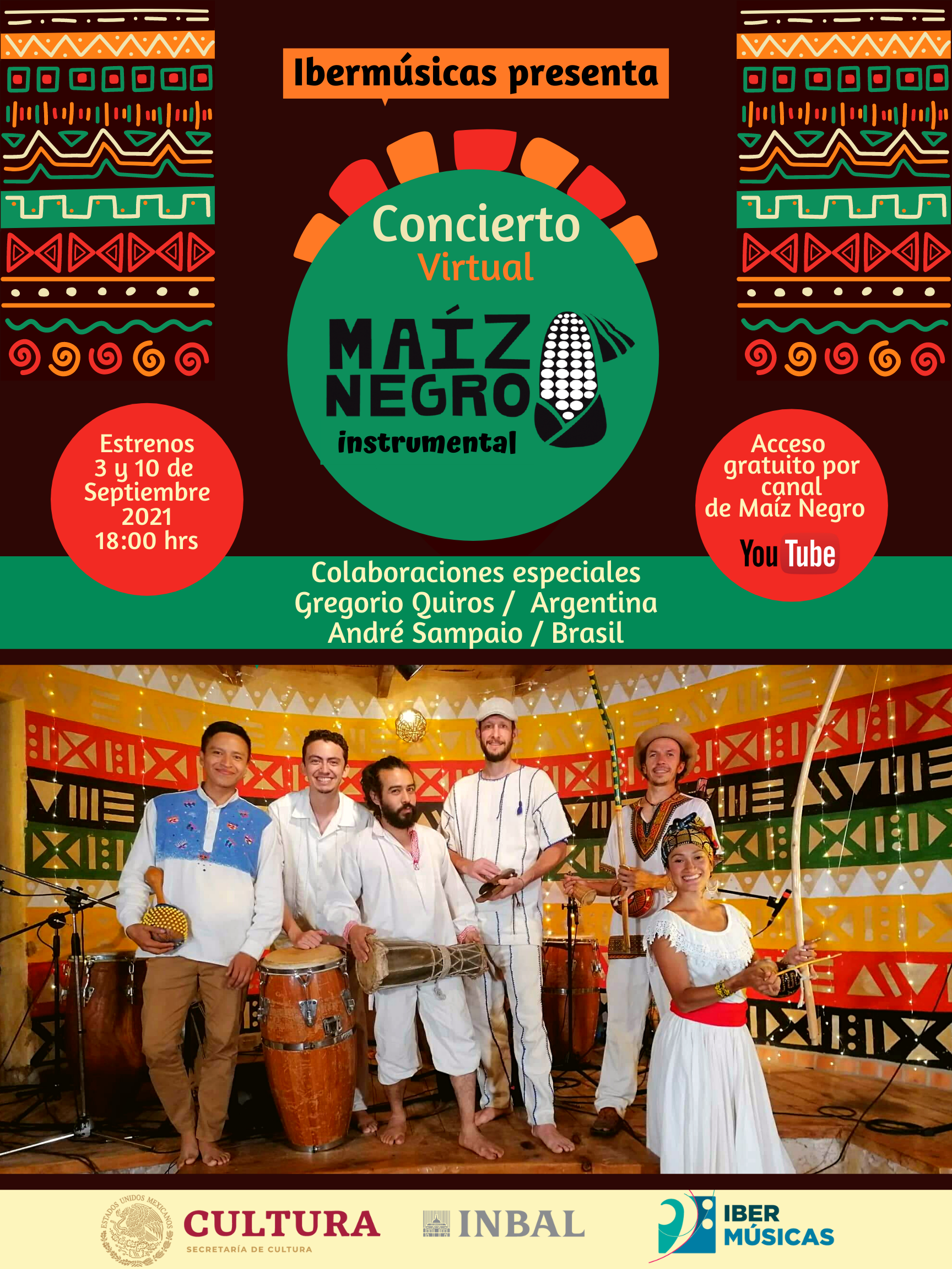 O Coletivo Maíz Negro do México apresenta seu Concerto Virtual com a participação de artistas da Argentina e do Brasil