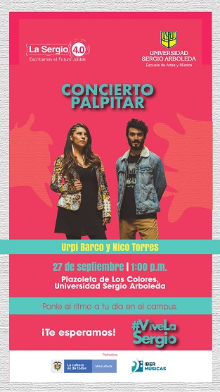 Desde Bogotá, Colombia, la cantante Urpi Barco y el bajista Nicolás Torres realizarán un concierto con transmisión on-line