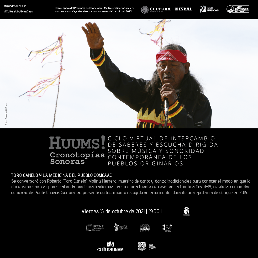 Continua do México e da Colômbia HUUMS! Cronotopía Sonora, um ciclo de escuta e troca de saberes sobre música e sonoridade dos povos originários