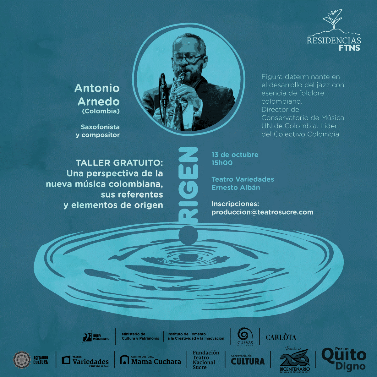 Realizou-se no Equador o Concerto Origen em torno dos sons afro, andinos e mestiços do Equador sob a direção de dois grandes artistas latino-americanos