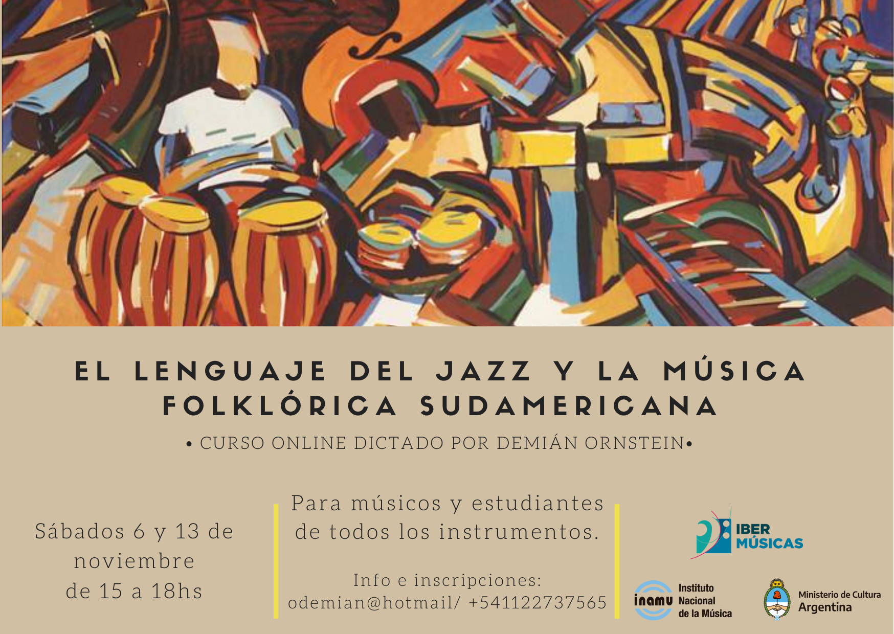 O guitarrista argentino Demian Ornstein oferecerá sua oficina “A linguagem do jazz e a música folclórica sul-americana