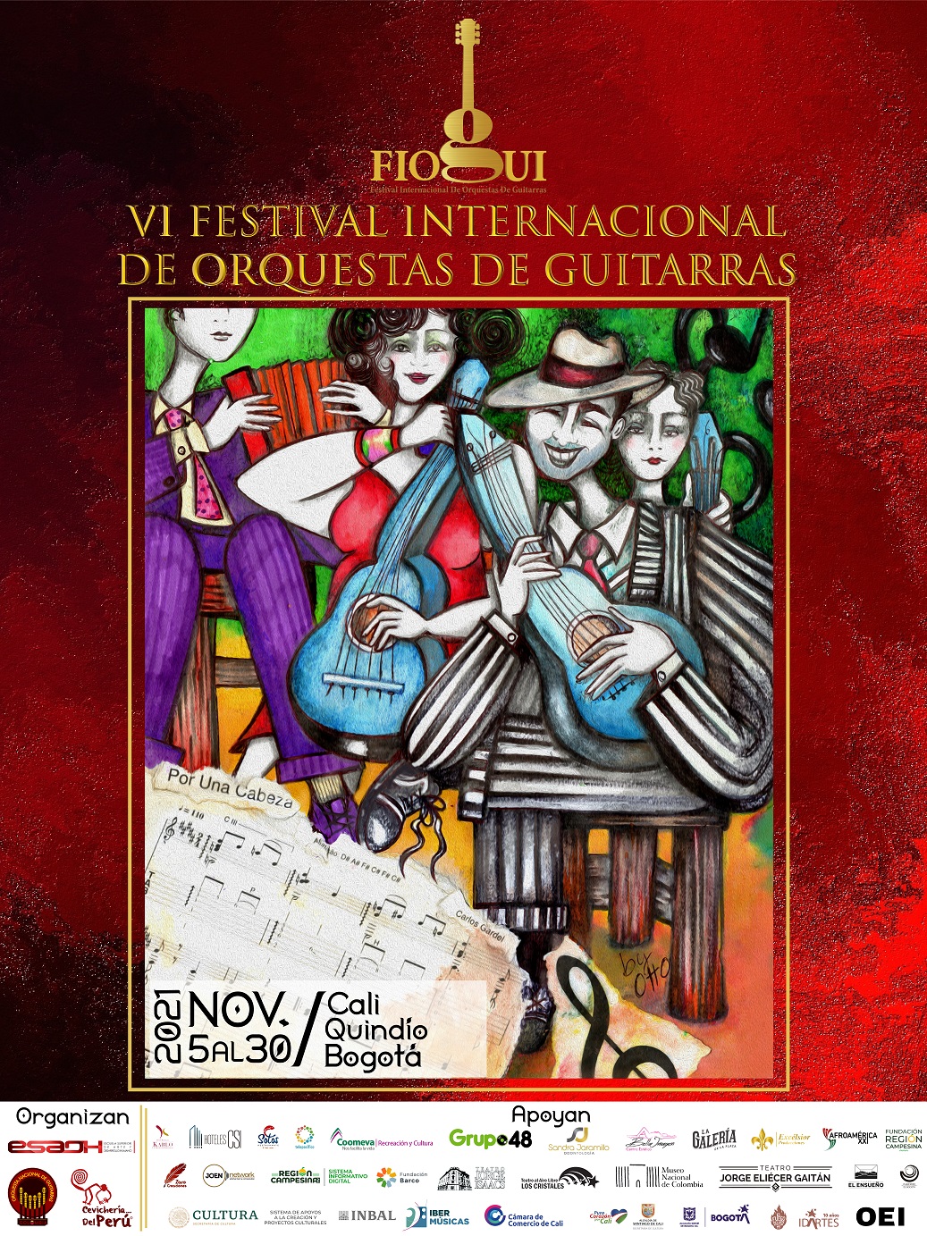 O Terceto del Sur será apresentado na Colômbia na sexta edição do Festival Internacional de Orquestras de Guitarras