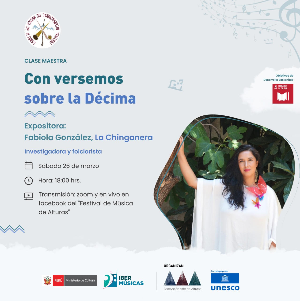 El Festival Internacional de Música de Alturas de Perú inicia su ciclo de Clases Maestras