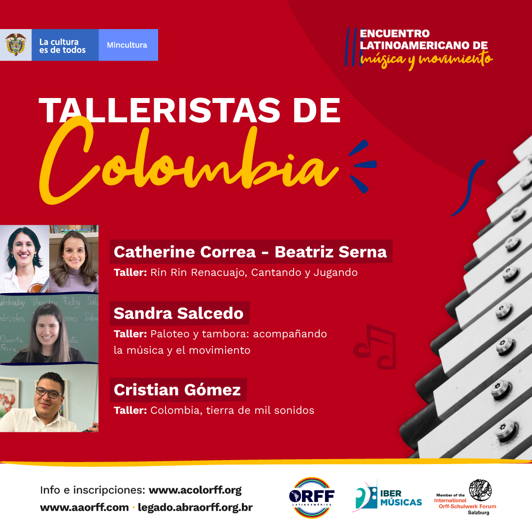 As Associações Orff da Colômbia, Argentina e Brasil apresentam o III Encontro Latino-Americano de Música e Movimento