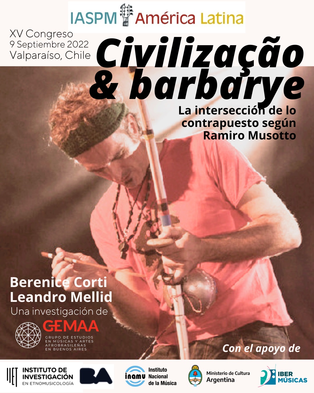 Berenice Corti e Leandro Mellid da GEMAA apresentam “Pesquisa sobre o trabalho de Ramiro Musotto” no Chile no XV Congresso do Iaspm-AL