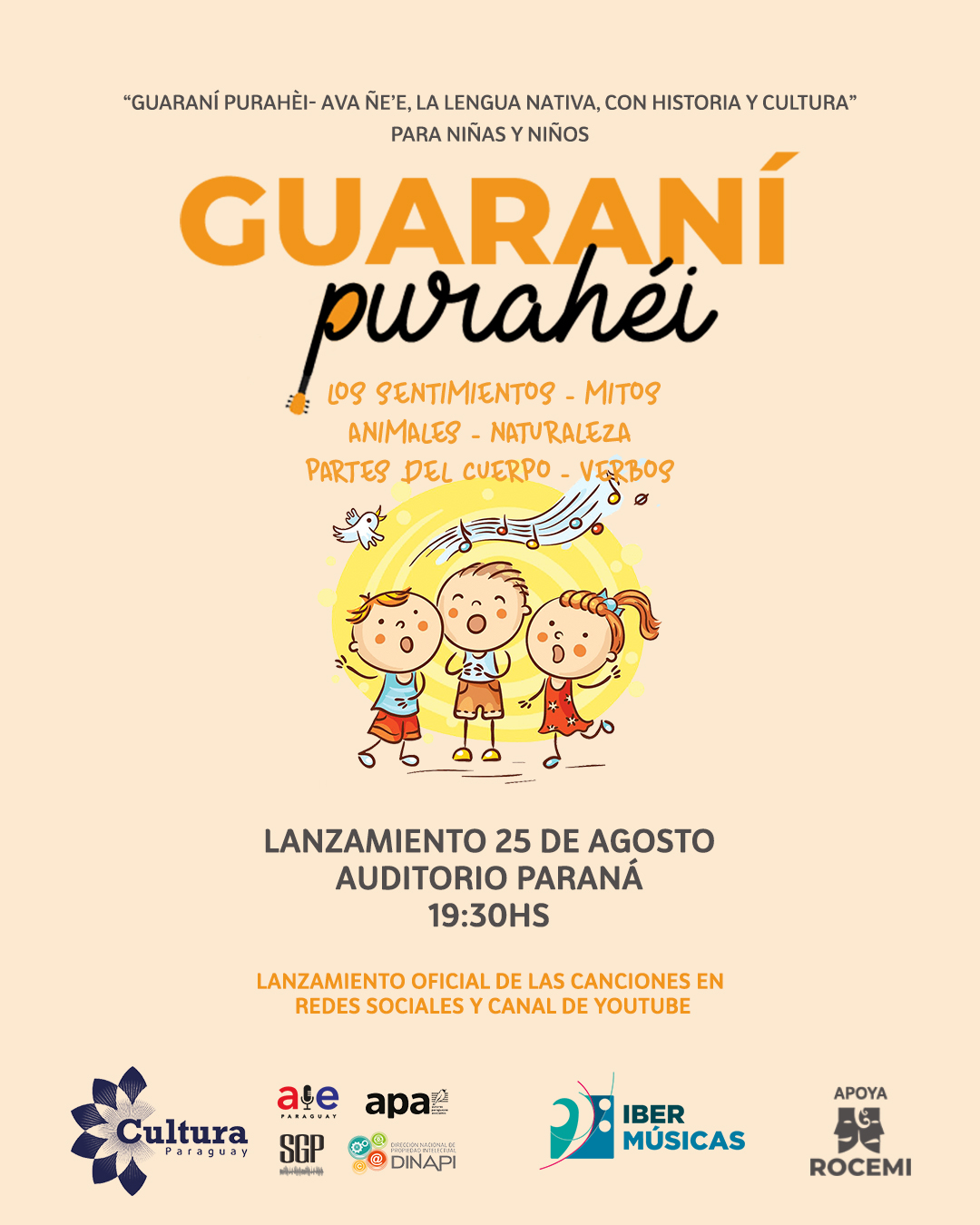 Já chega o lançamento oficial das canções Guaraní Puraheí do Paraguai