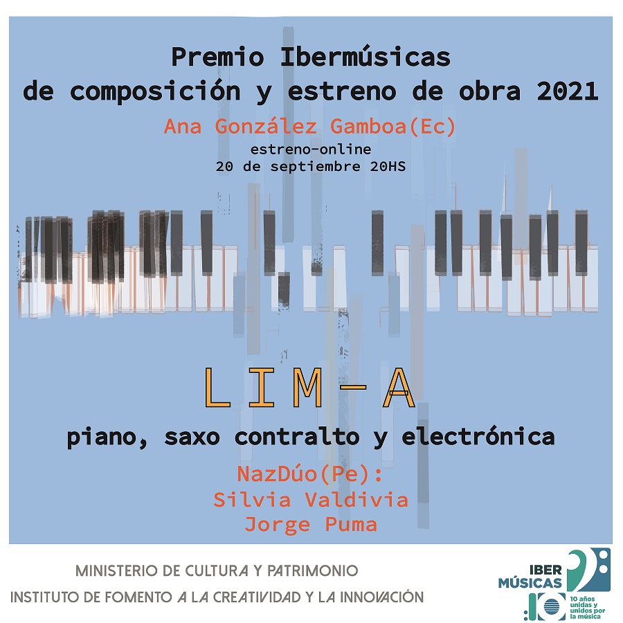 Estreia LIM-A, obra da compositora equatoriana Ana González Gamboa, vencedora do Prêmio de Composição e Estreia de Obra Ibermúsicas 2021